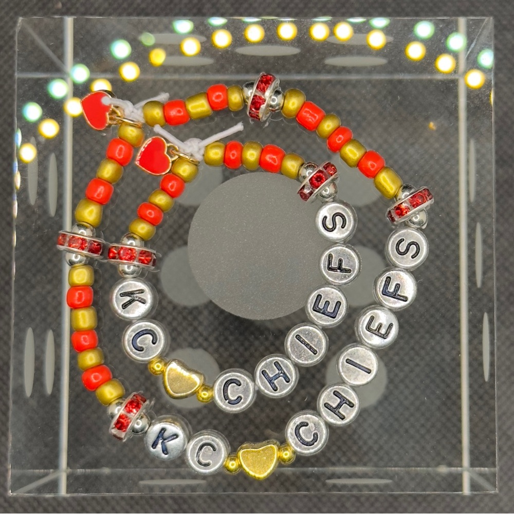 2 Custom Sets! Adult/Kid Friendship Bracelets Kansas City Chiefs